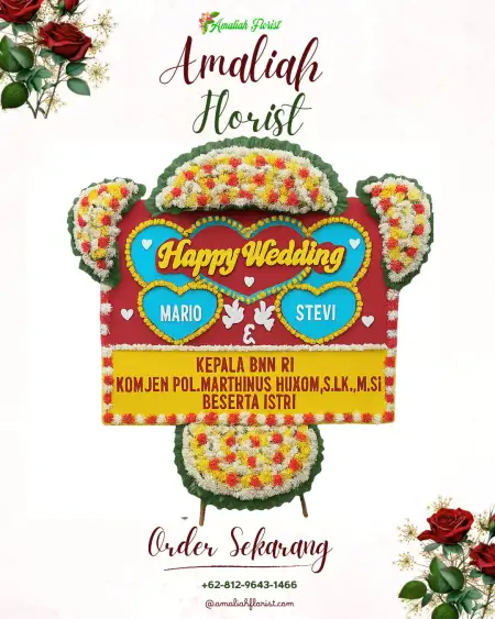Papan Bunga Pernikahan Cantigi